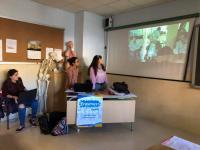 Charla divulgativa y de promoción del programa Erasmus+ de antiguas alumnas de APSD (Silvia, Jone y Ángela) que han participado este último año en Italia para animar al alumnado de 1º y 2º de APSD de este curso a que participen.